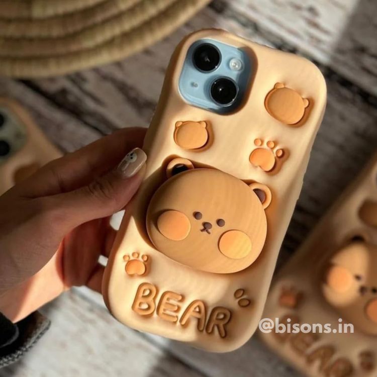 Beary Bop iPhone Case (With Built-in Stand)