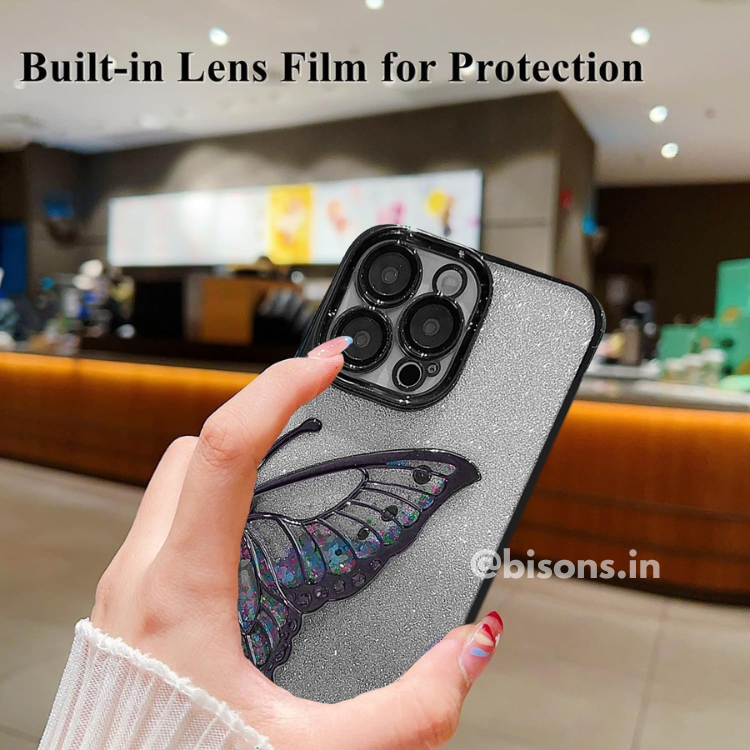 Midnight Flutter iPhone Case (With Built-in Stand)