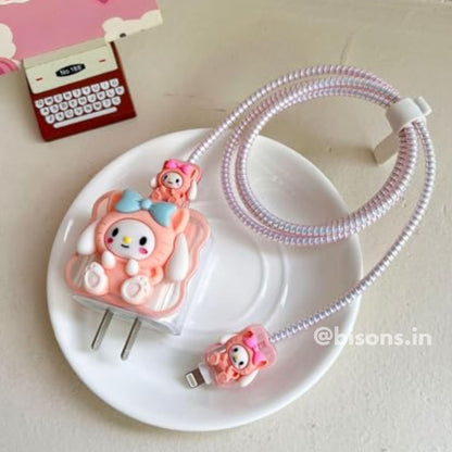 3D PeachAura Edition – iPhone Charger Cover (With Wire Protector