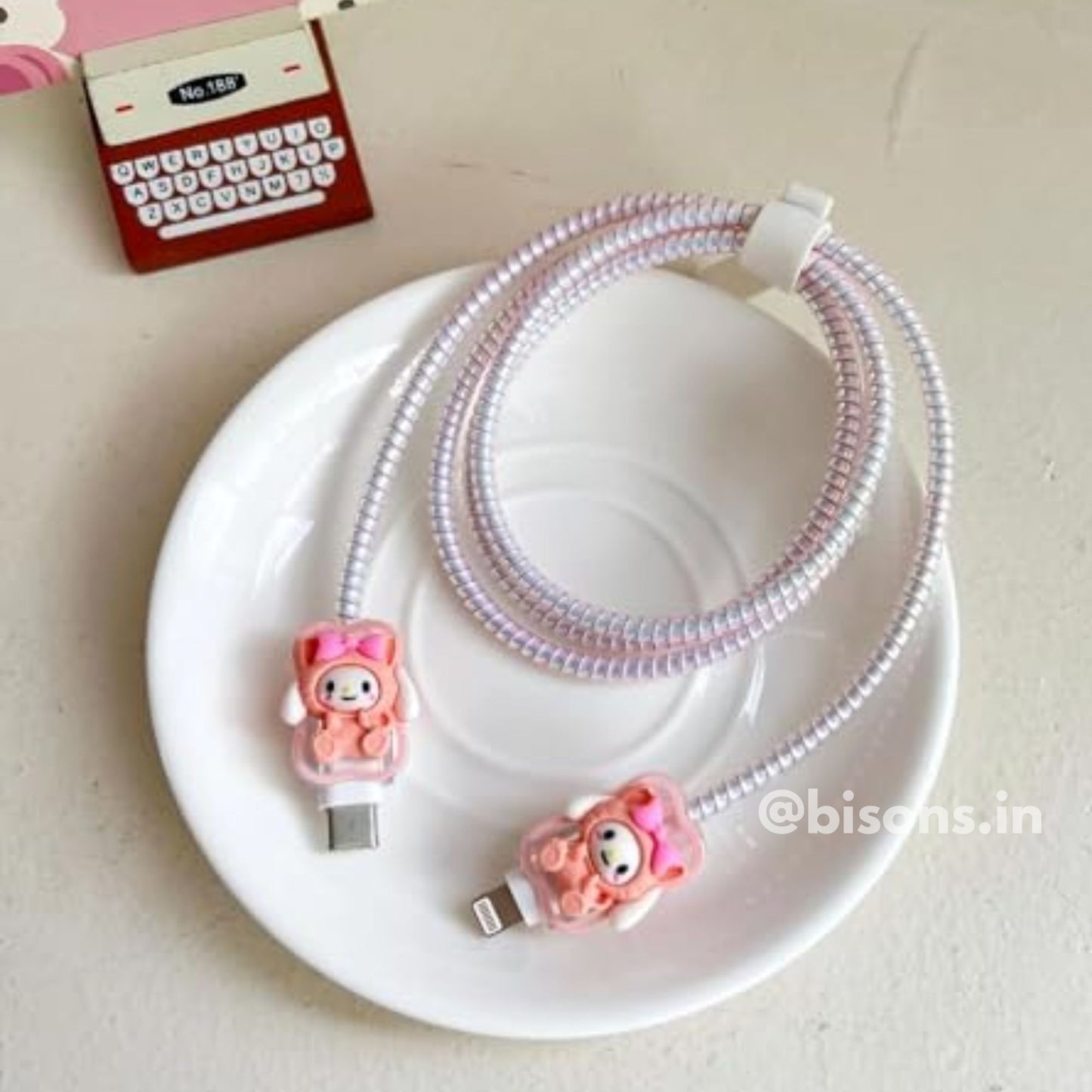 3D PeachAura Edition – iPhone Charger Cover (With Wire Protector