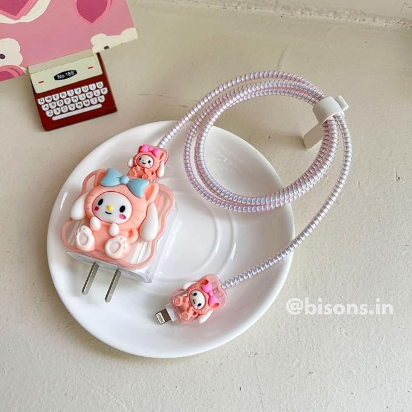 3D PeachAura Edition – iPhone Charger Cover (With Wire Protector