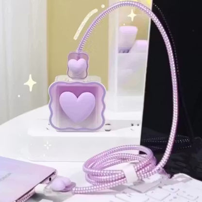 3D Little Heart Edition – iPhone Charger Cover (With Wire Protector)