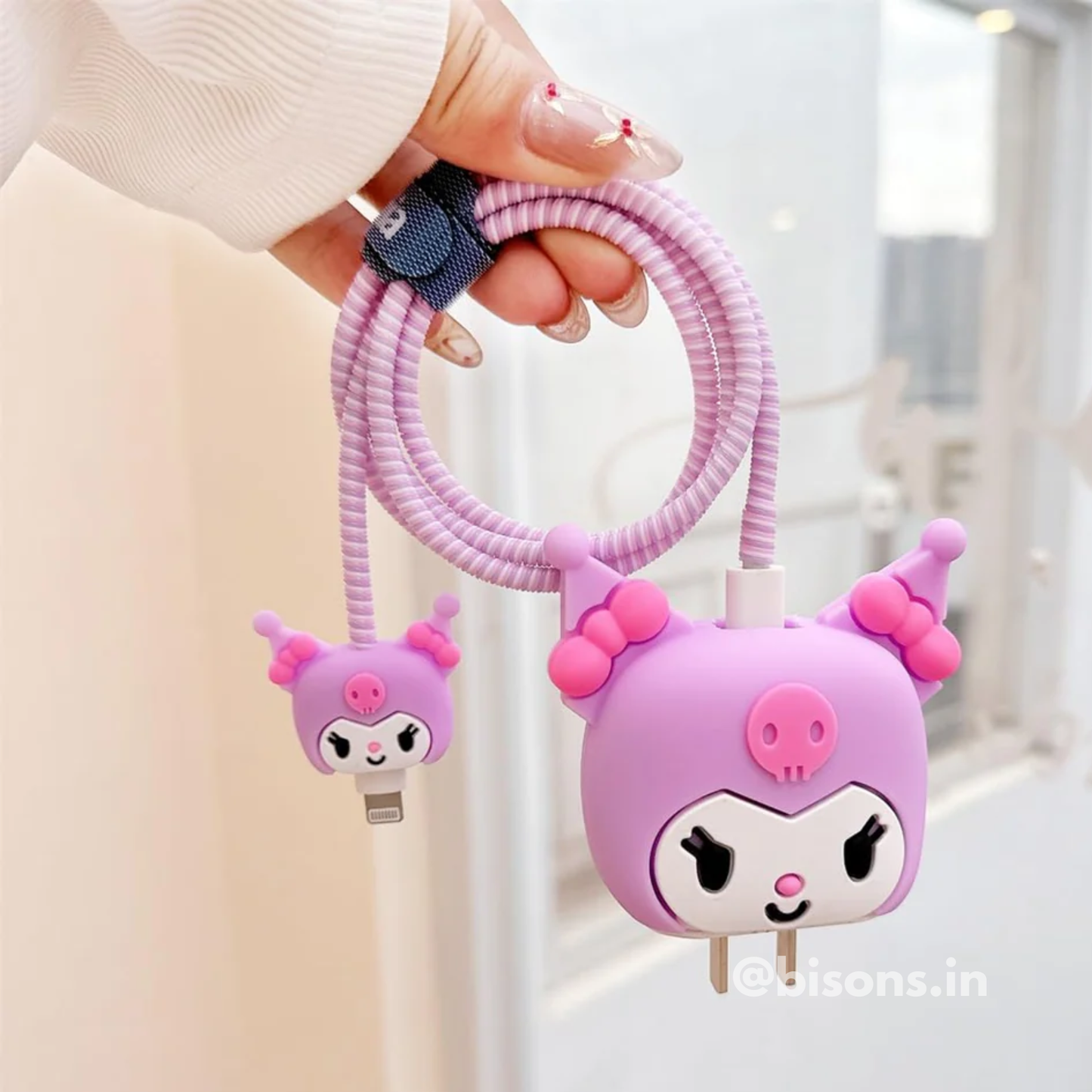 Kuromi Edition – iPhone Charger Cover (With Wire Protector)