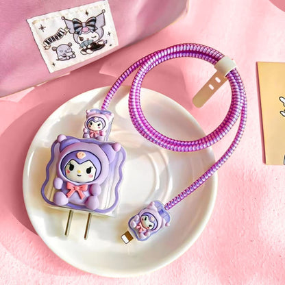 3D Kuromi Edition – iPhone Charger Cover (With Wire Protector)