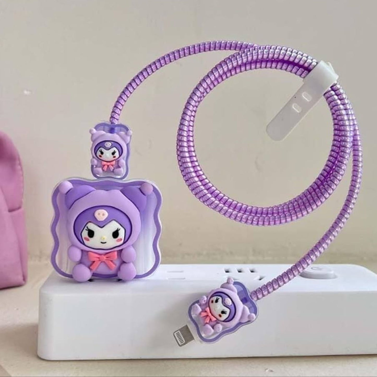 3D Kuromi Edition – iPhone Charger Cover (With Wire Protector)