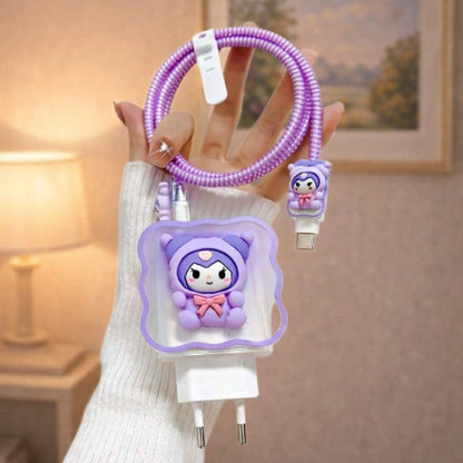 3D Kuromi Edition – iPhone Charger Cover (With Wire Protector)