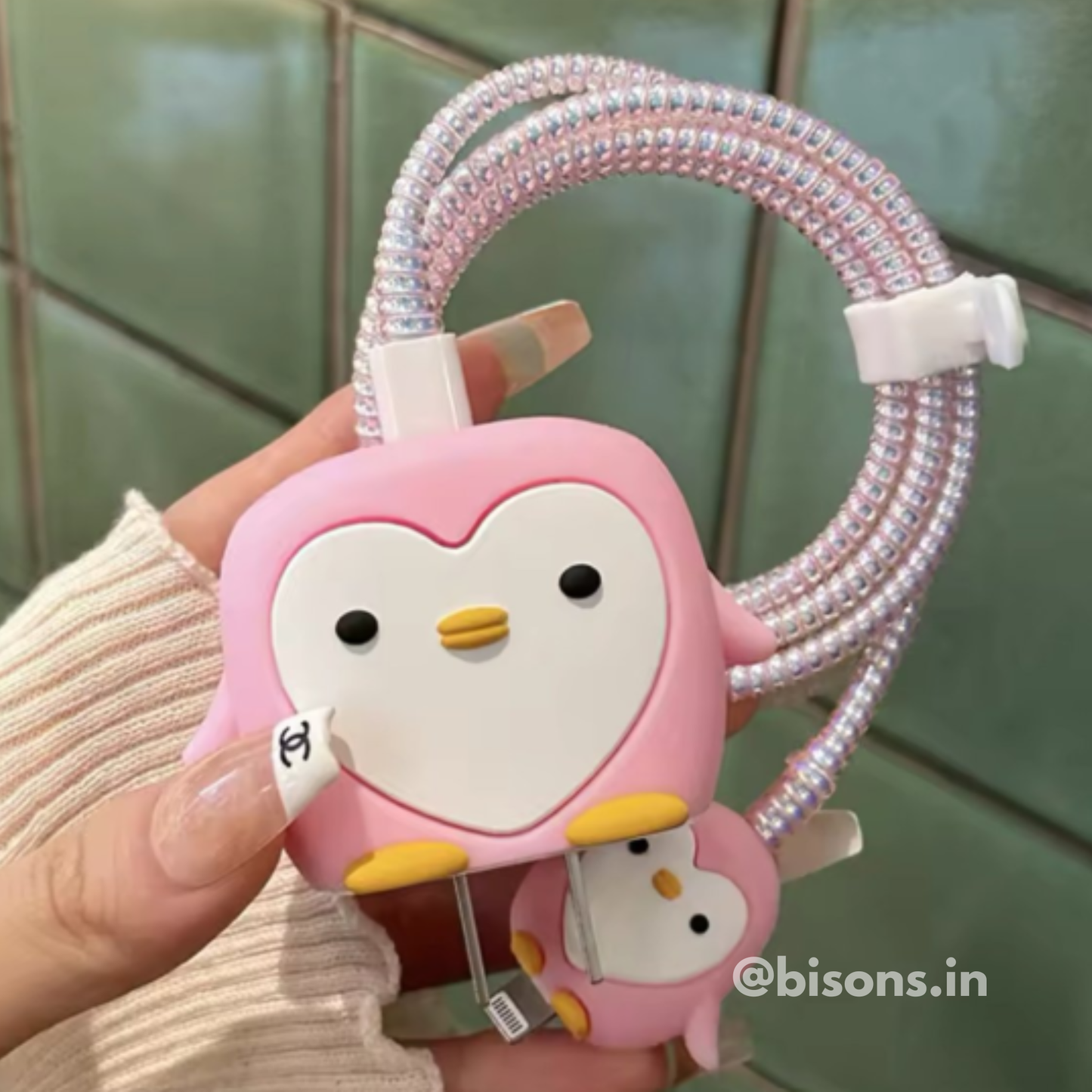 Penguin Edition – iPhone Charger Cover (With Wire Protector)