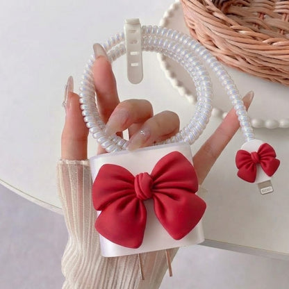 3D Crystal Bow Edition – iPhone Charger Cover (With Wire Protector)