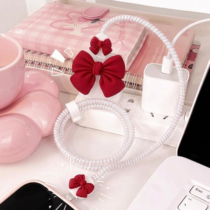 3D Crystal Bow Edition – iPhone Charger Cover (With Wire Protector)