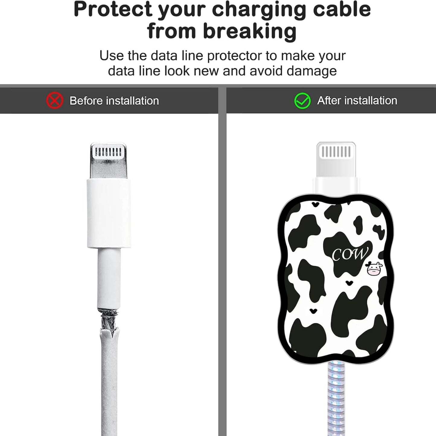 Monochrome Edition – iPhone Charger Cover (With Wire Protector)