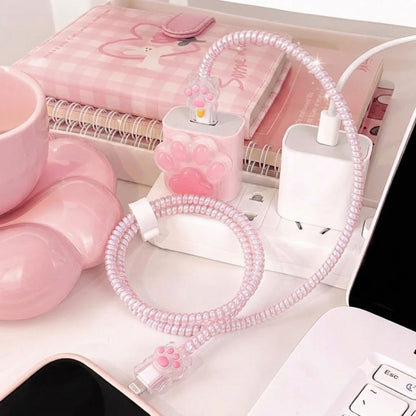 3D Kitty Paw Edition – iPhone Charger Cover (With Wire Protector)