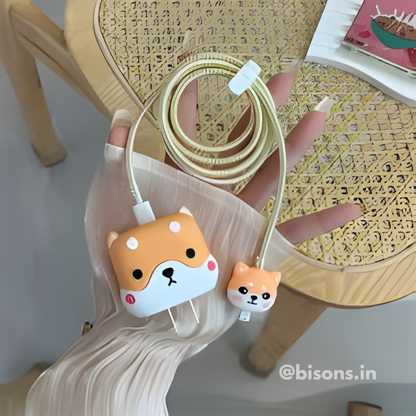 Cute Pup Edition – iPhone Charger Cover with Cable Protector