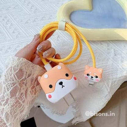 Cute Pup Edition – iPhone Charger Cover with Cable Protector