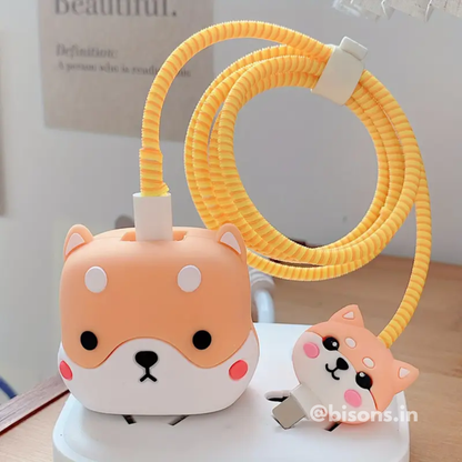 Cute Pup Edition – iPhone Charger Cover with Cable Protector