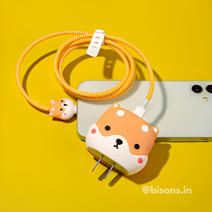 Cute Pup Edition – iPhone Charger Cover with Cable Protector