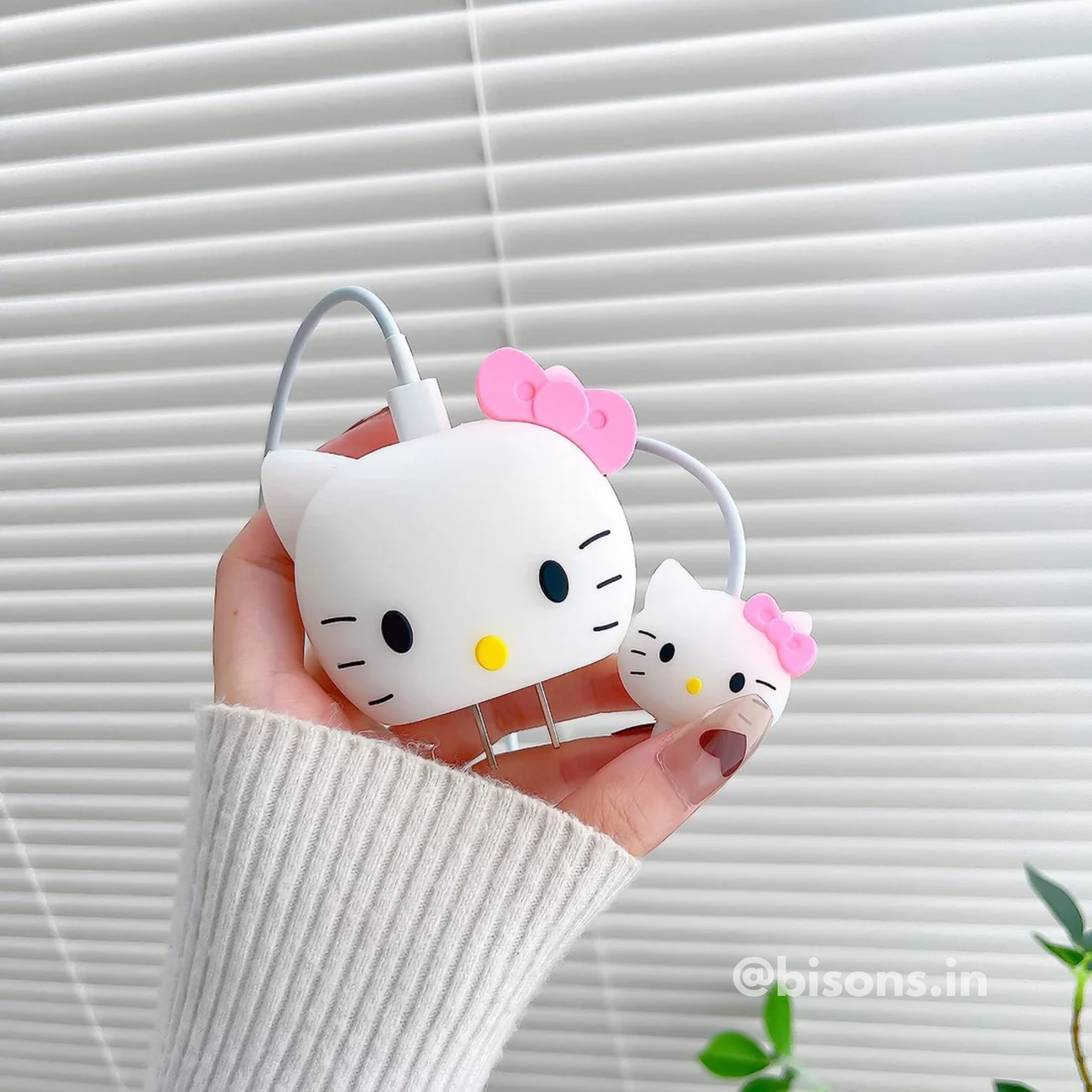 Hello Kitty Pink Bow Edition – iPhone Charger Cover with Cable Protector