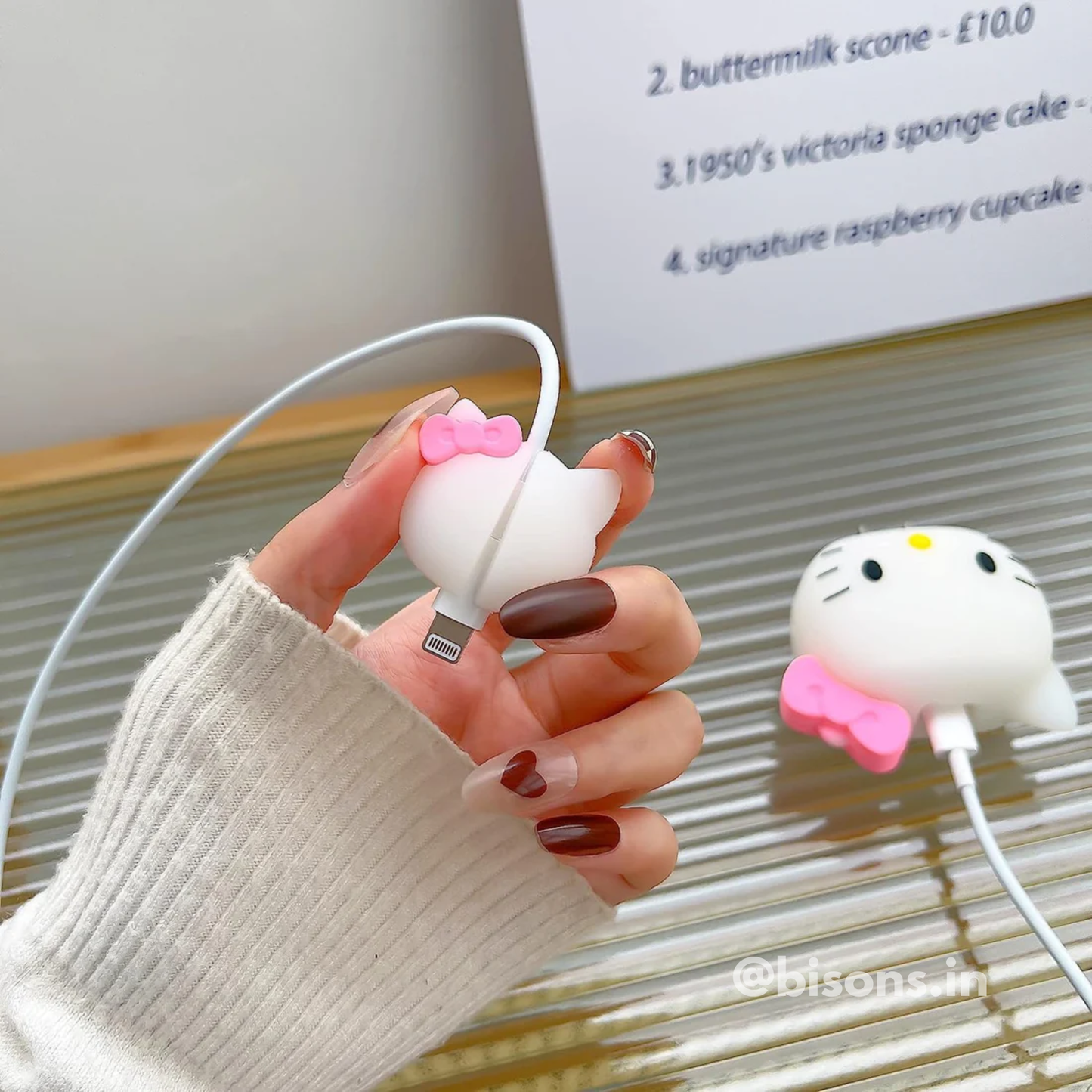 Hello Kitty Pink Bow Edition – iPhone Charger Cover with Cable Protector