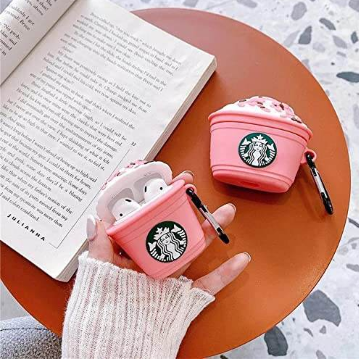 Starbucks Pink Airpods - Premium Silicone Case Apple Airpods Cover