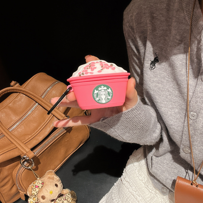 Starbucks Pink Airpods - Premium Silicone Case Apple Airpods Cover