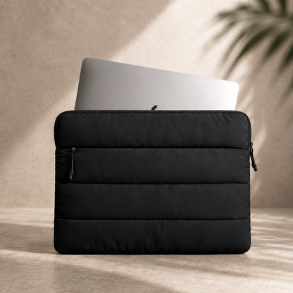 Carbon Black Quilted MacBook Sleeve