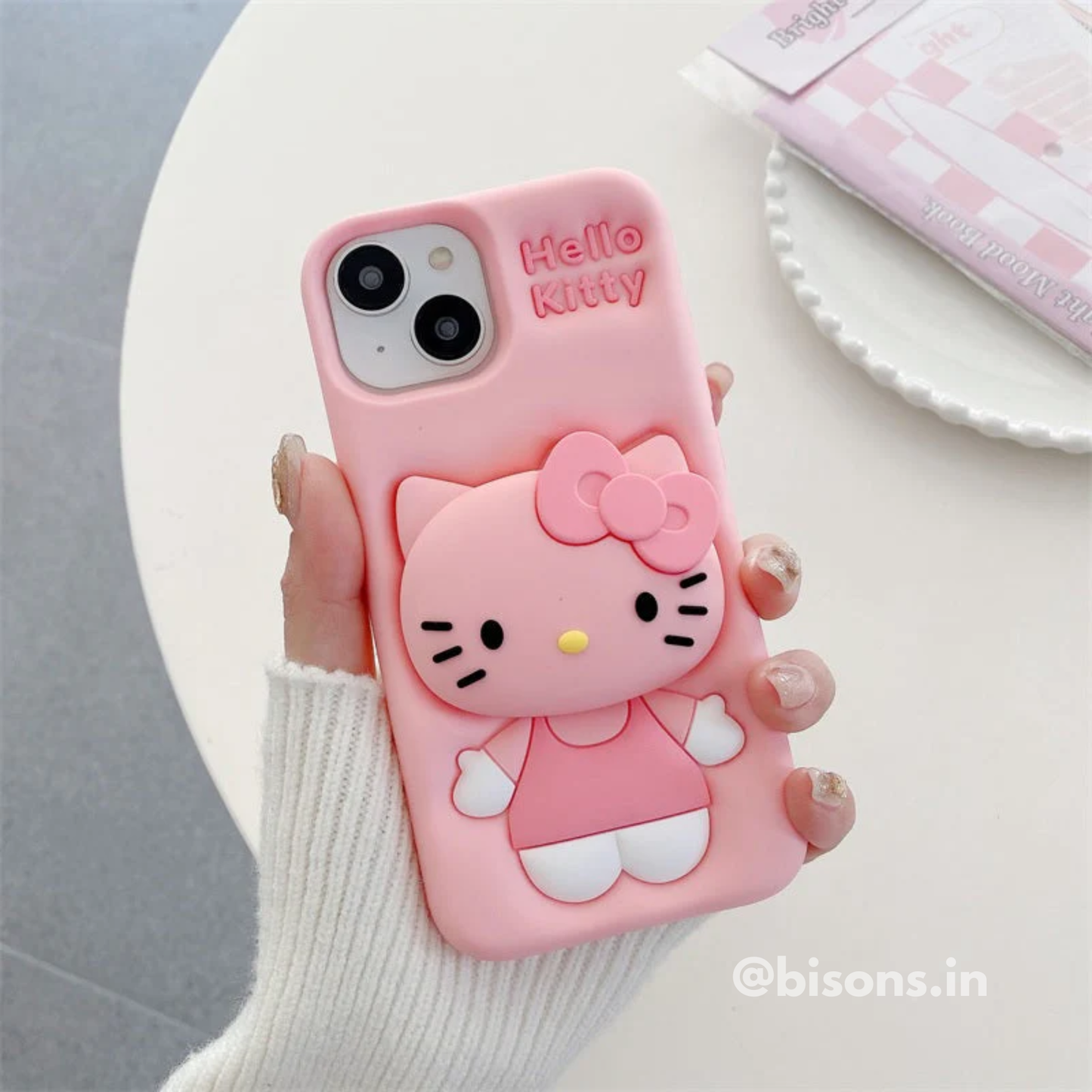 Hello Kitty Pink Bow: 3D Silicone Case – Cartoon Collection