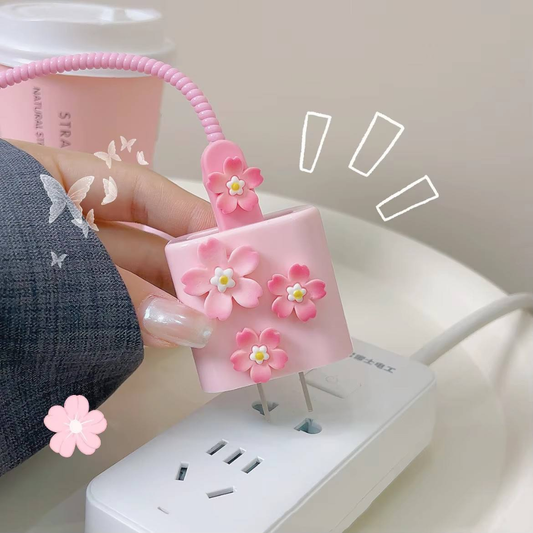 Sweet Sakura Edition – iPhone Charger Cover (With Wire Protector)