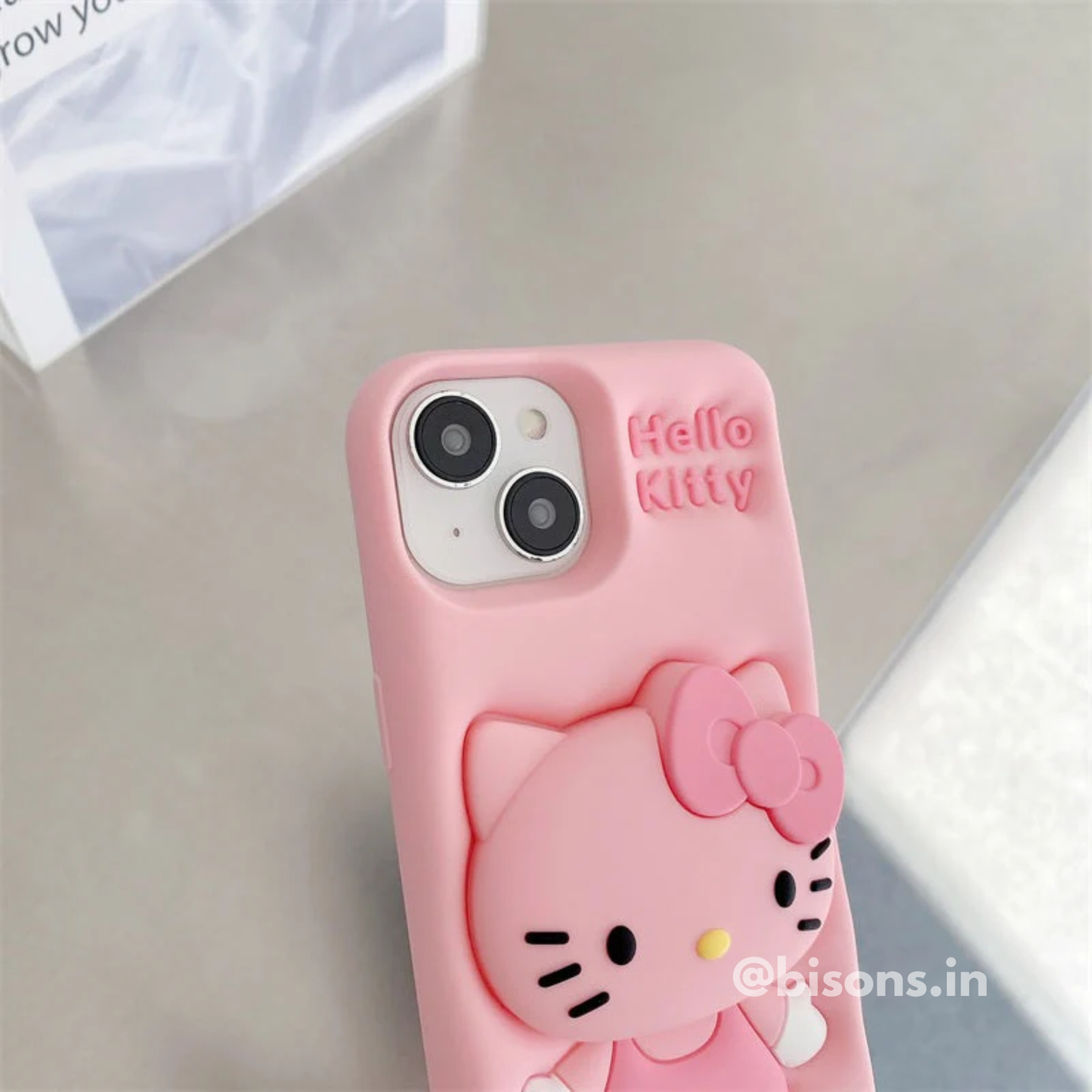Hello Kitty Pink Bow: 3D Silicone Case – Cartoon Collection