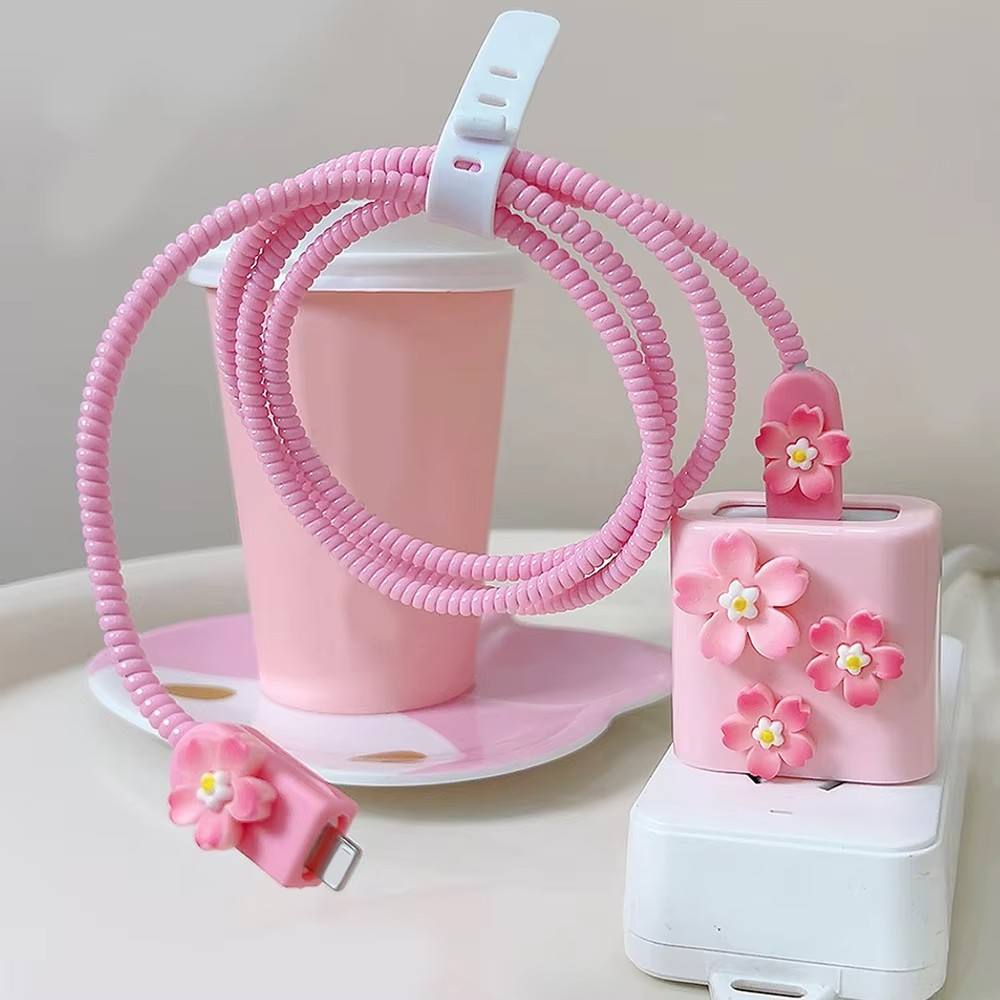 Sweet Sakura Edition – iPhone Charger Cover (With Wire Protector)
