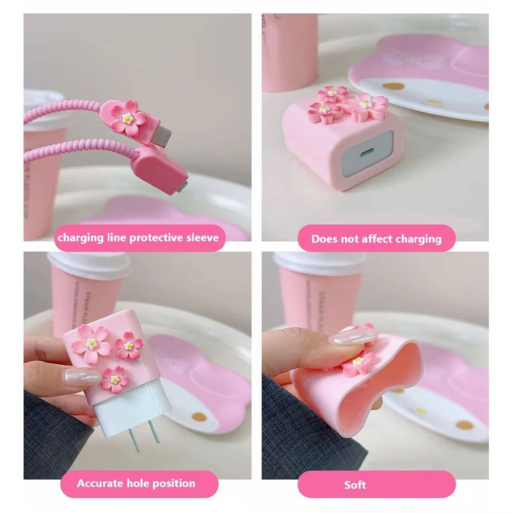 Sweet Sakura Edition – iPhone Charger Cover (With Wire Protector)