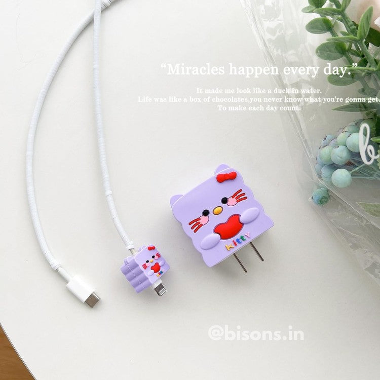 3D Kitty Core Edition – iPhone Charger Cover (With Wire Protector)