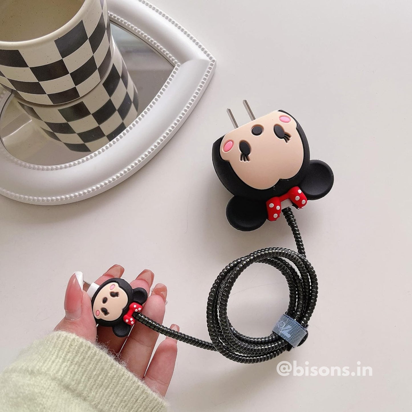 Minnie Mouse Edition – iPhone Charger Cover (With Wire Protector)