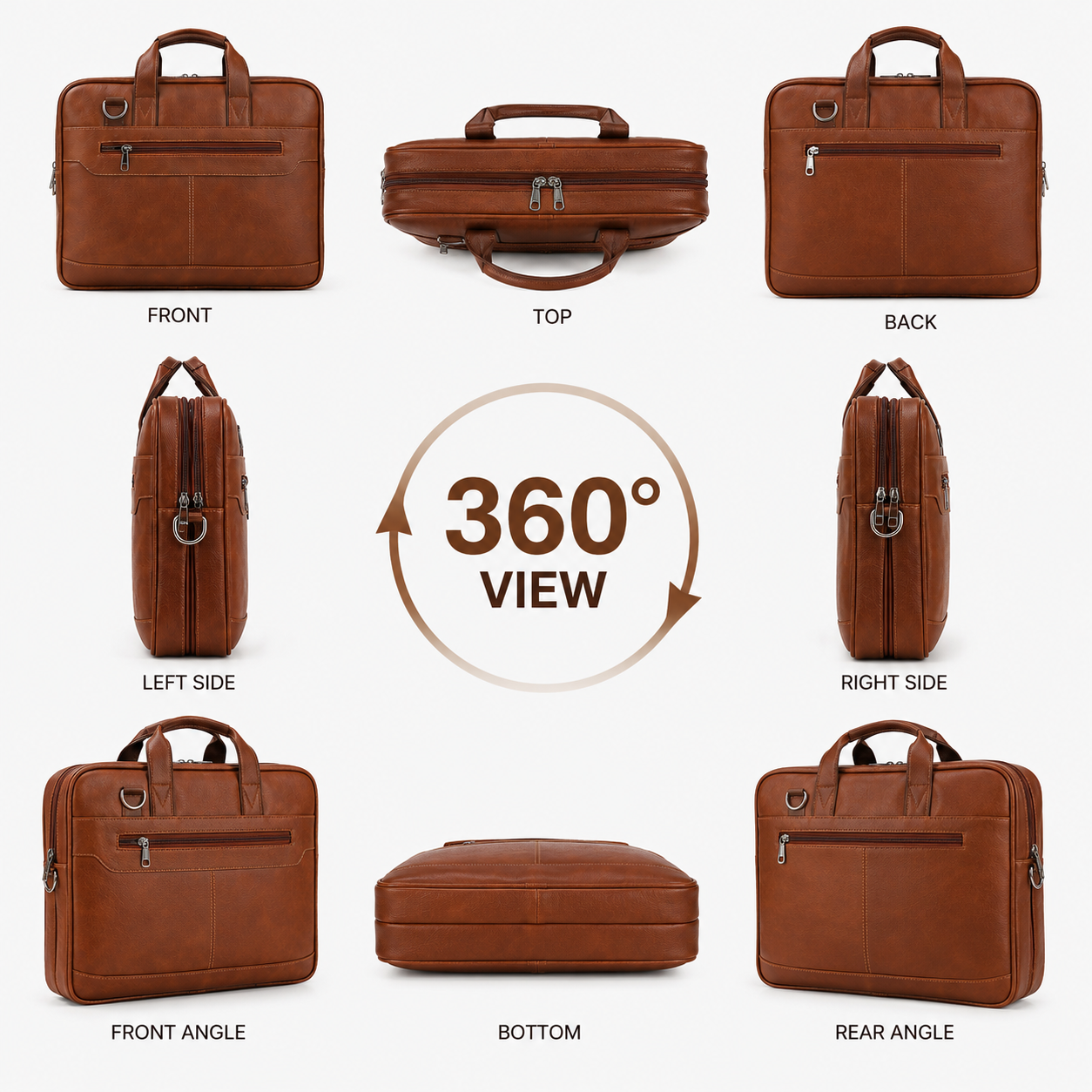 Vintage Brown Monarch Laptop Briefcase
