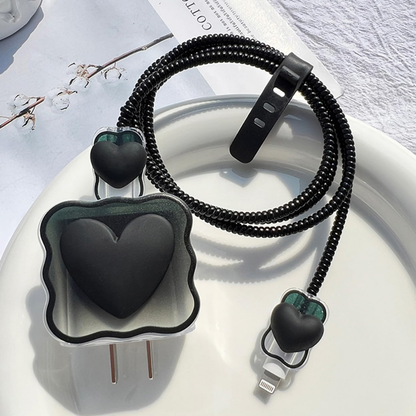 3D Little Heart Edition – iPhone Charger Cover (With Wire Protector)