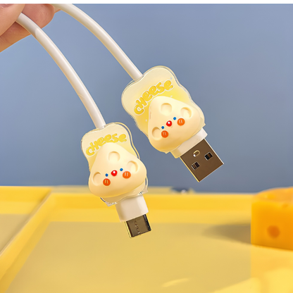3D Cheesy Edition – iPhone Charger Cover (With Wire Protector)