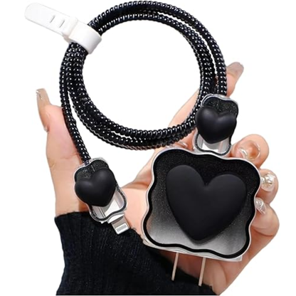 3D Little Heart Edition – iPhone Charger Cover (With Wire Protector)