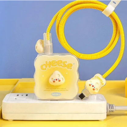 3D Cheesy Edition – iPhone Charger Cover (With Wire Protector)