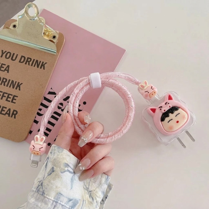 3D Pink Shinchan Edition – iPhone Charger Cover (With Wire Protector)