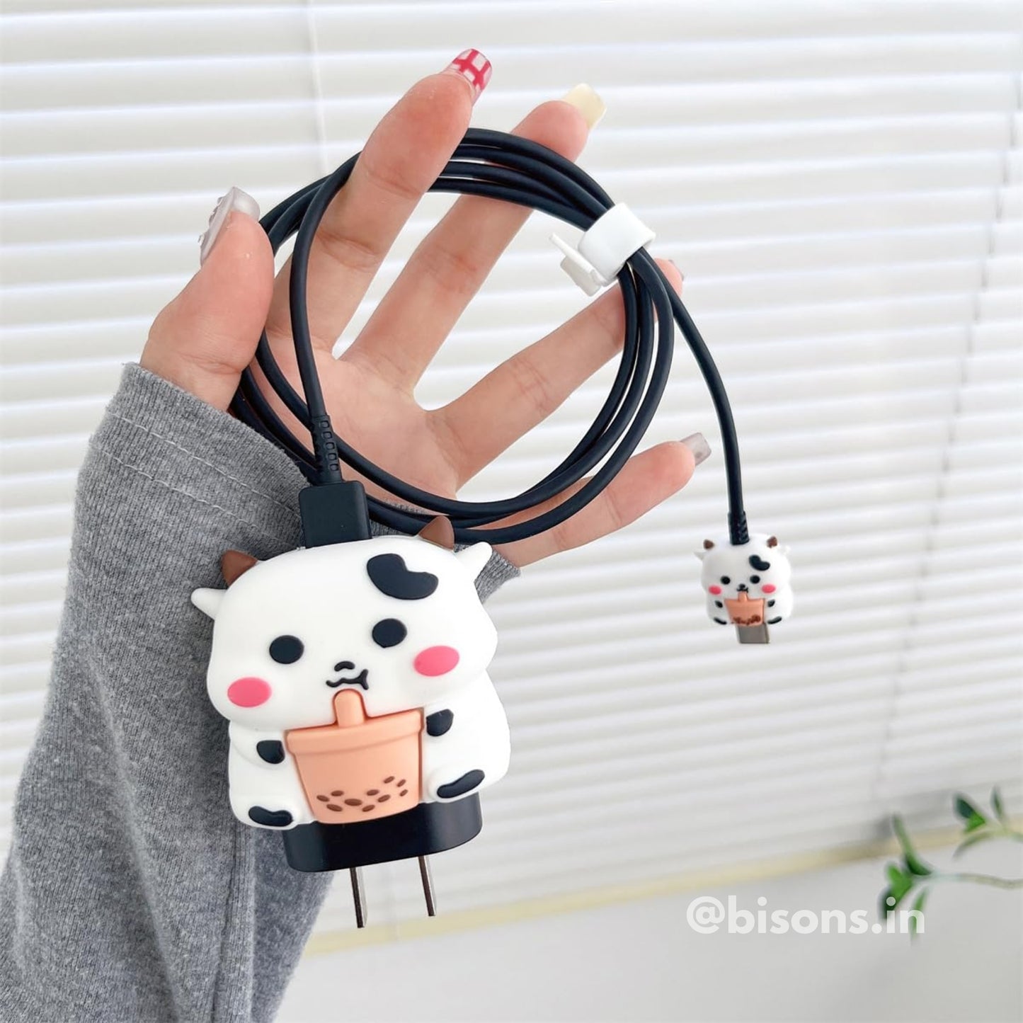 Cute Cow Edition – iPhone Charger Cover (With Wire Protector)