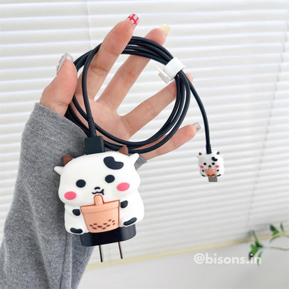 Cute Cow Edition – iPhone Charger Cover (With Wire Protector)