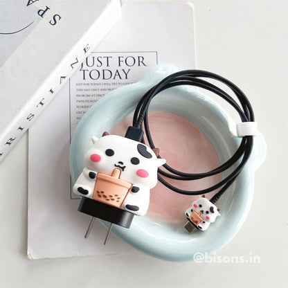 Cute Cow Edition – iPhone Charger Cover (With Wire Protector)