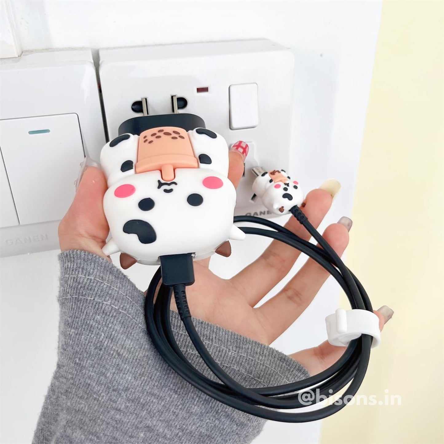 Cute Cow Edition – iPhone Charger Cover (With Wire Protector)