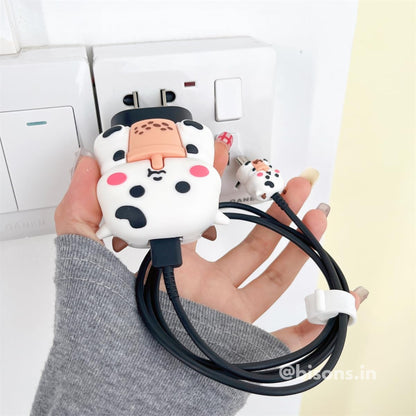 Cute Cow Edition – iPhone Charger Cover (With Wire Protector)