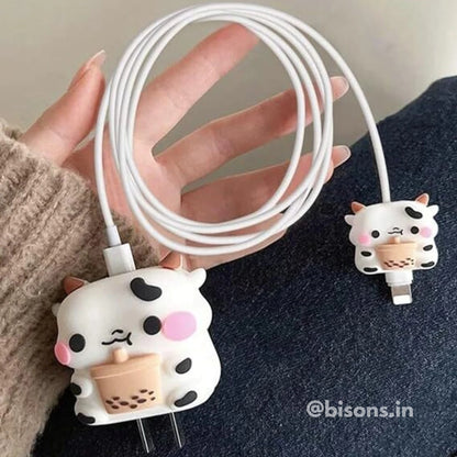 Cute Cow Edition – iPhone Charger Cover (With Wire Protector)