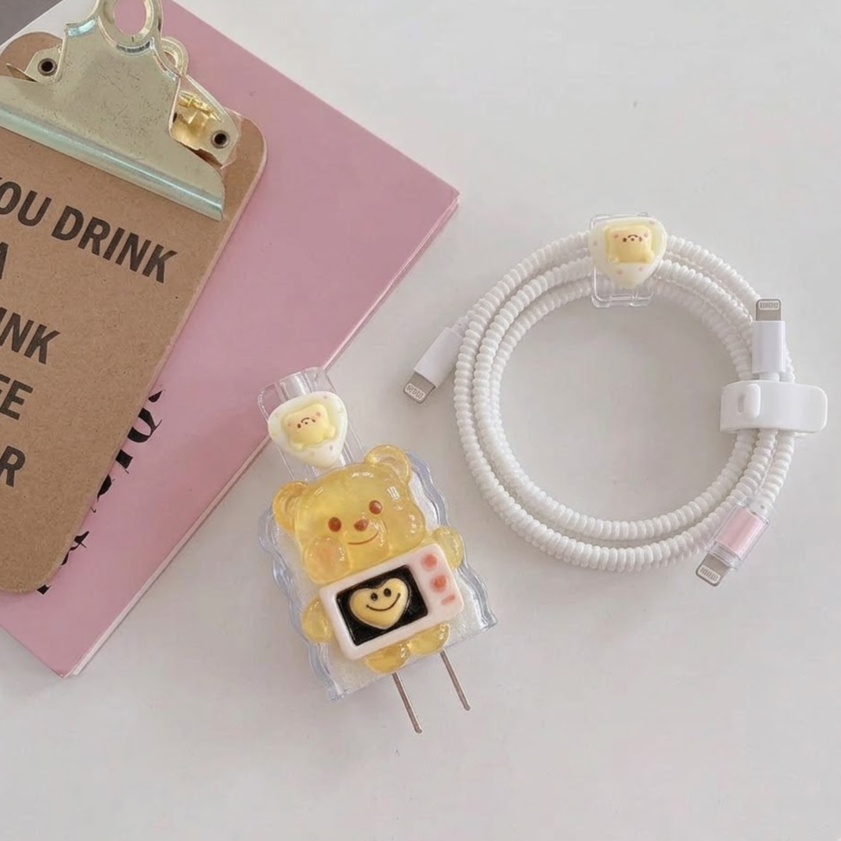 3D Honey Bear Edition – iPhone Charger Cover (With Wire Protector)