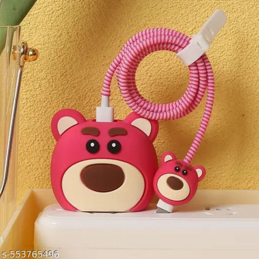 Lotso Bear Edition – iPhone Charger Cover with Cable Protector
