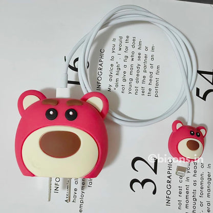 Lotso Bear Edition – iPhone Charger Cover with Cable Protector