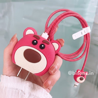 Lotso Bear Edition – iPhone Charger Cover with Cable Protector