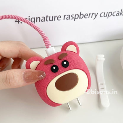 Lotso Bear Edition – iPhone Charger Cover with Cable Protector