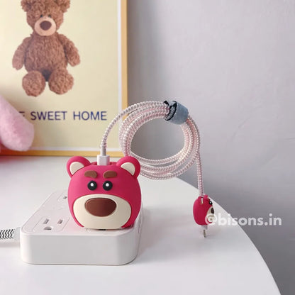 Lotso Bear Edition – iPhone Charger Cover with Cable Protector
