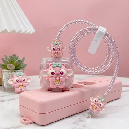 3D Pink Sweetie Edition – iPhone Charger Cover (With Wire Protector)